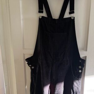 Like New Black Corduroy Overalls